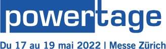 Logo Powertage 17-19 mai 2022 Messe Zurich.